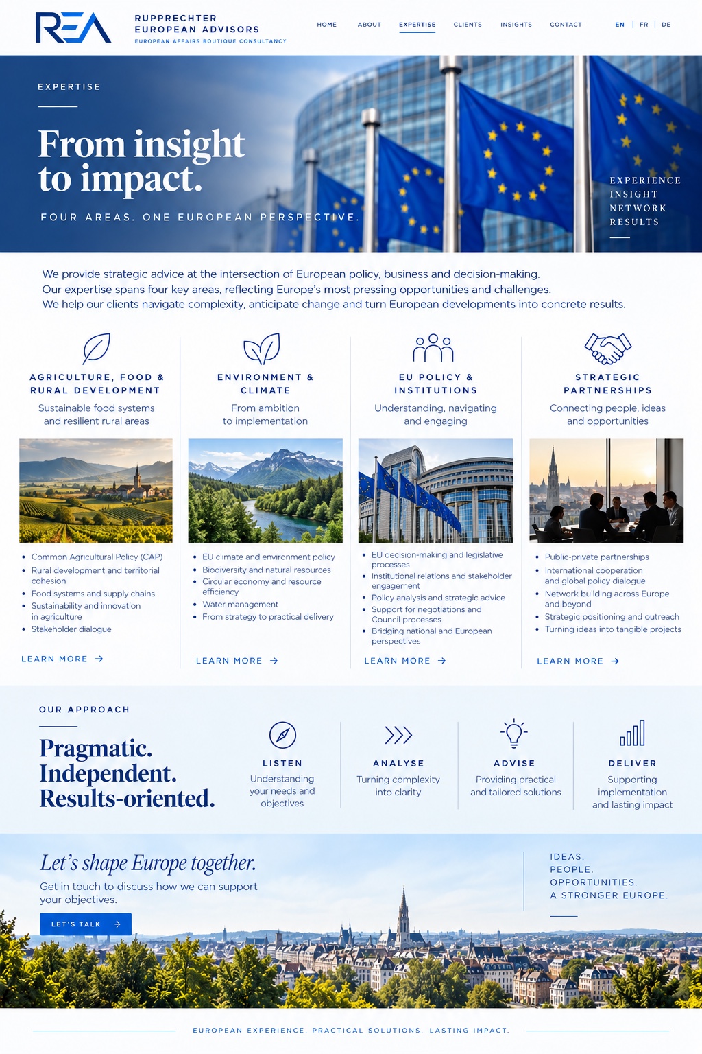 Rupprechter European Advisors — Expertise preview